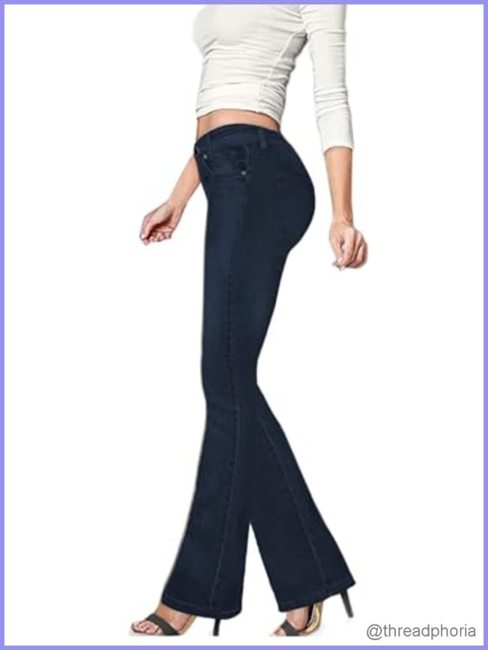 Women's Slim Bootcut Stretch Pants, High Rise Office Casual Trousers